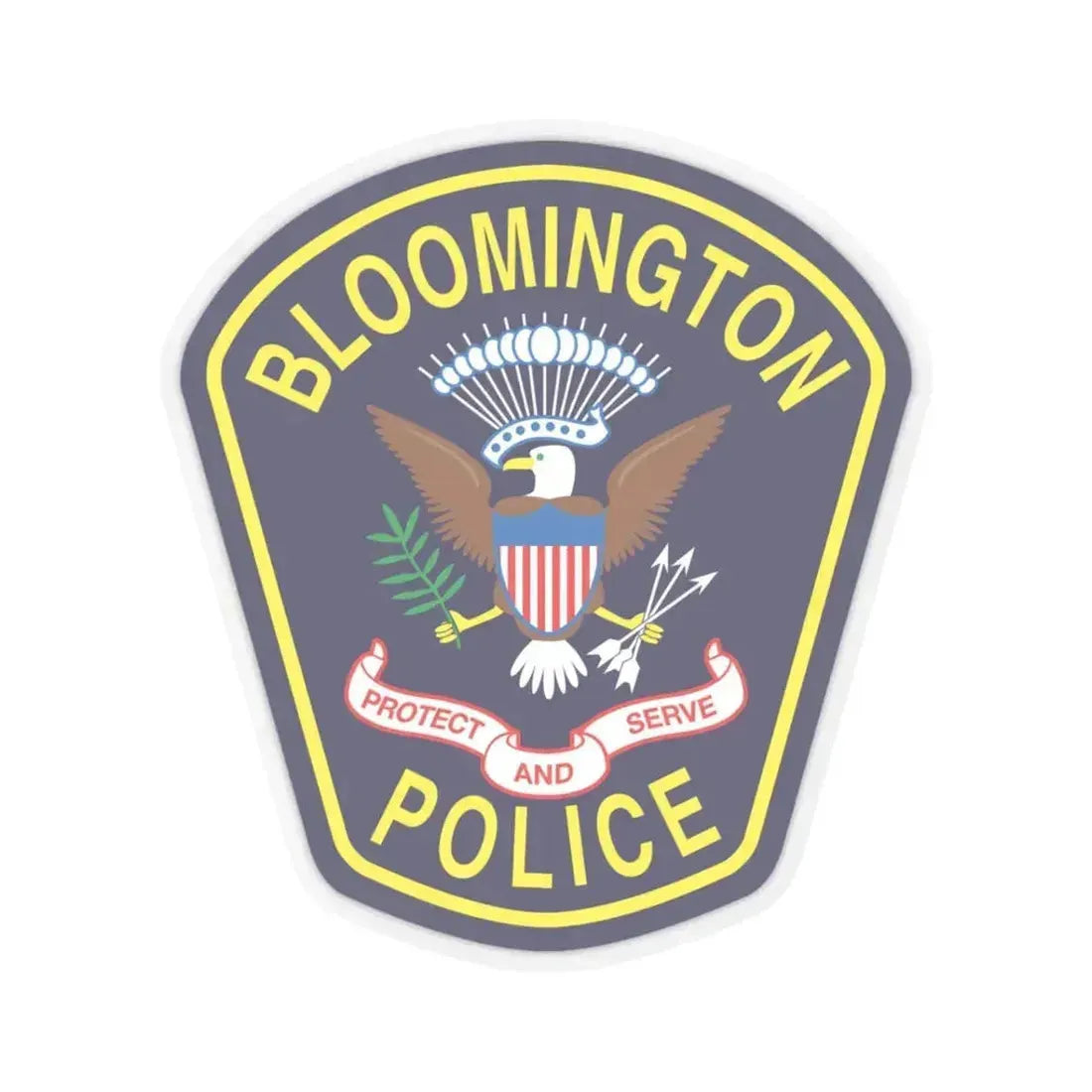Bloomington Police Department Clinton Utah - STICKER Vinyl Kiss-Cut Decal 3 Inch Transparent - The Sticker Space