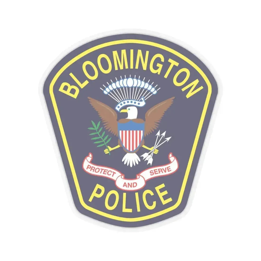 Bloomington Police Department Clinton Utah - STICKER Vinyl Kiss-Cut Decal 4 Inch Transparent - The Sticker Space