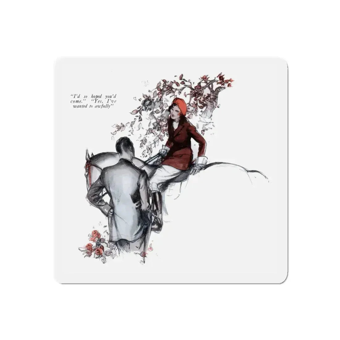 Blossom Without Leaves (1), McCall's magazine, December 1931 (Magazine Illustration) Refrigerator Magnet 4 Inch Die-Cut - The Sticker Space