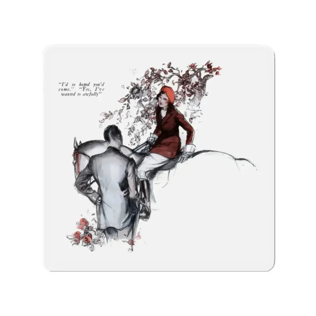 Blossom Without Leaves (1), McCall's magazine, December 1931 (Magazine Illustration) Refrigerator Magnet - The Sticker Space