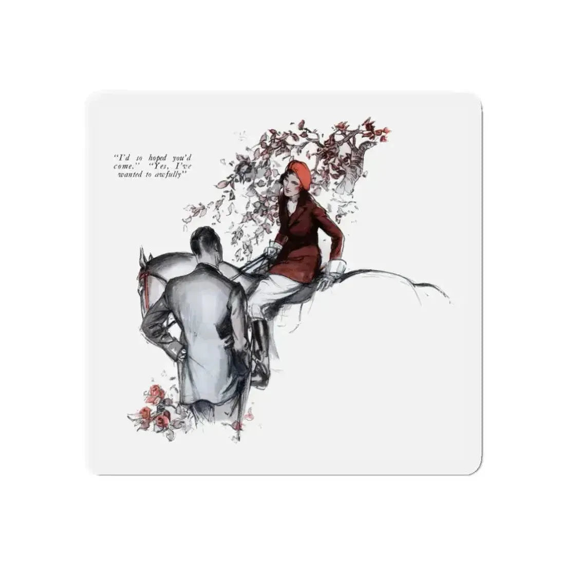 Blossom Without Leaves (1), McCall's magazine, December 1931 (Magazine Illustration) Refrigerator Magnet - The Sticker Space