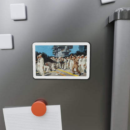 Blowing the Stokehole, story illustration (Magazine Illustration) Refrigerator Magnet-The Sticker Space