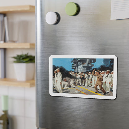 Blowing the Stokehole, story illustration (Magazine Illustration) Refrigerator Magnet-The Sticker Space