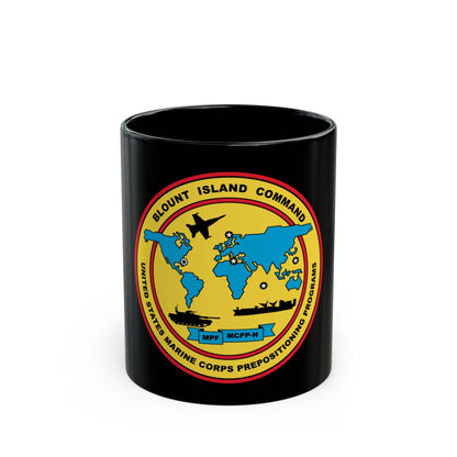 Blowout Island Command United States Marine Corps Prepositioning Programs (USMC) Black Coffee Mug-11oz-The Sticker Space