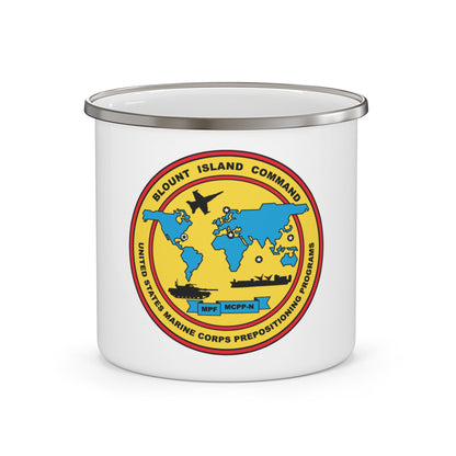 Blowout Island Command United States Marine Corps Prepositioning Programs (USMC) Enamel Mug-12oz-The Sticker Space