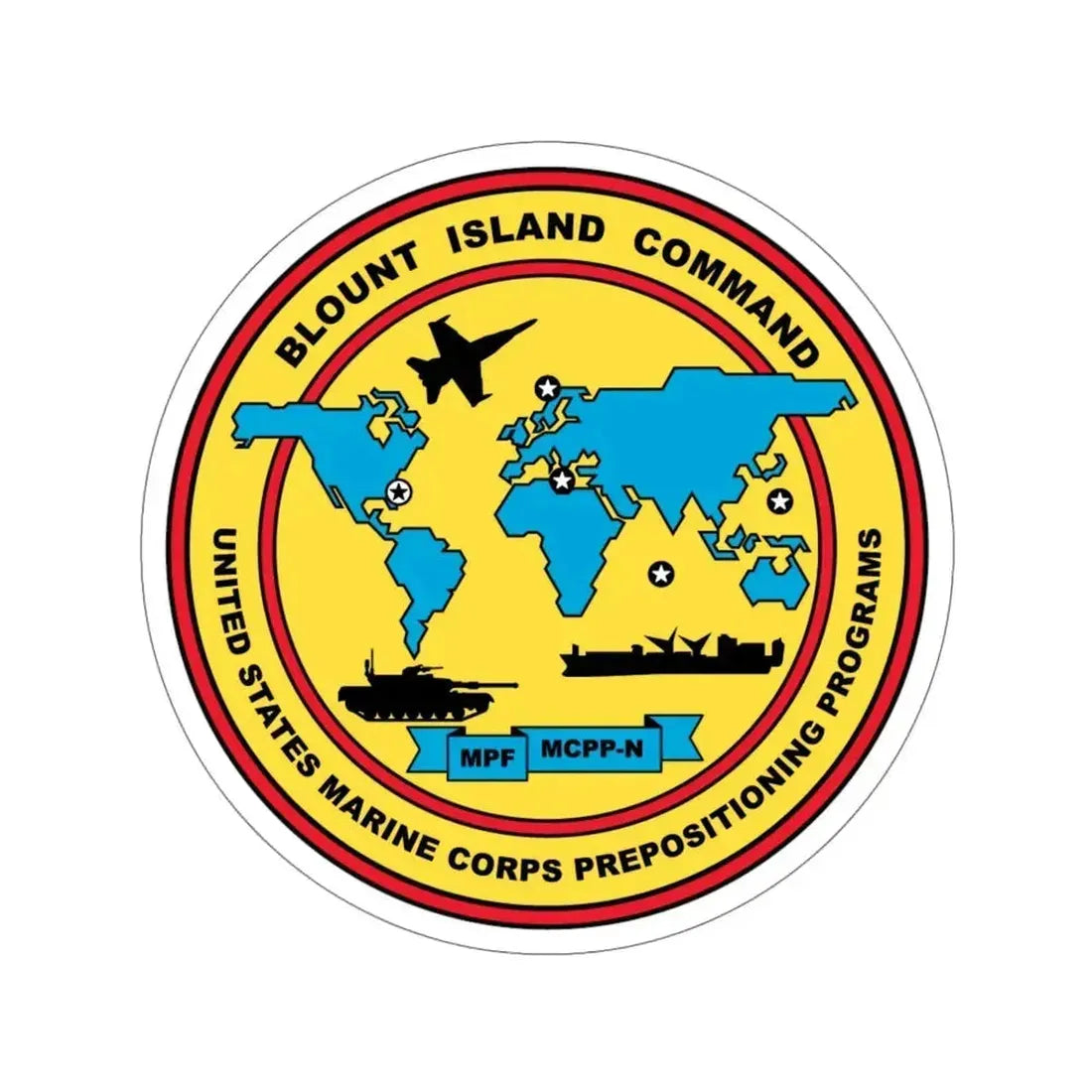 Blowout Island Command United States Marine Corps Prepositioning Programs (USMC) STICKER Vinyl Die-Cut Decal 6 Inch - The Sticker Space