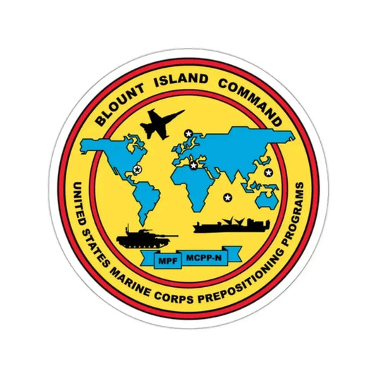 Blowout Island Command United States Marine Corps Prepositioning Programs (USMC) STICKER Vinyl Kiss-Cut Decal 2 Inch White - The Sticker Space