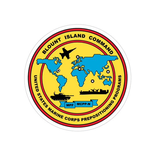 Blowout Island Command United States Marine Corps Prepositioning Programs (USMC) Transparent STICKER Die-Cut Vinyl Decal-6 Inch-The Sticker Space