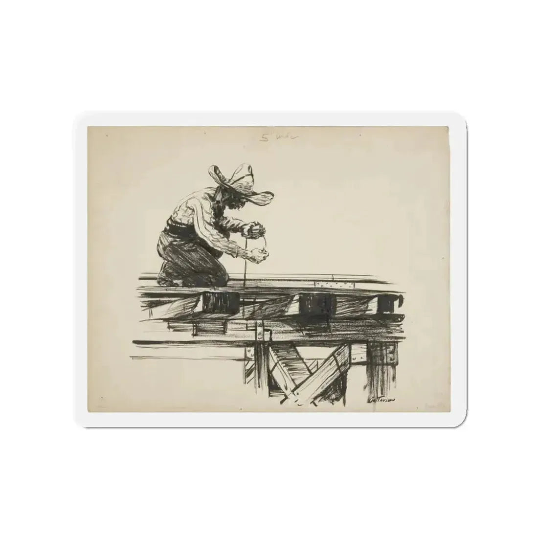 Blue Book Magazine Illustration (Magazine Illustration) Refrigerator Magnet 3 Inch Die-Cut - The Sticker Space