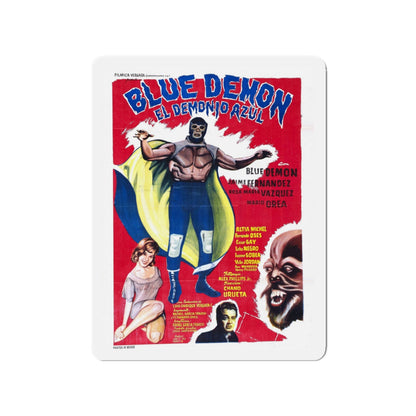 BLUE DEMON 1965 Movie Poster - Die-Cut Magnet-3" x 3"-The Sticker Space