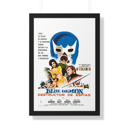 BLUE DEMON, SPY SMASHER 1968 - Framed Movie Poster-20" x 30"-The Sticker Space