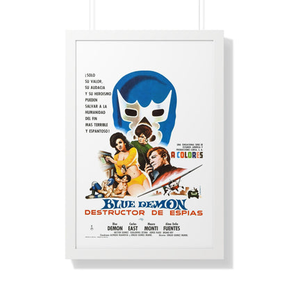 BLUE DEMON, SPY SMASHER 1968 - Framed Movie Poster-20" x 30"-The Sticker Space