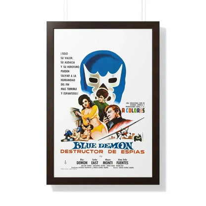 BLUE DEMON, SPY SMASHER 1968 - Framed Movie Poster - The Sticker Space