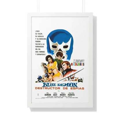 BLUE DEMON, SPY SMASHER 1968 - Framed Movie Poster - The Sticker Space