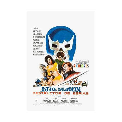 BLUE DEMON, SPY SMASHER 1968 - Paper Movie Poster-The Sticker Space