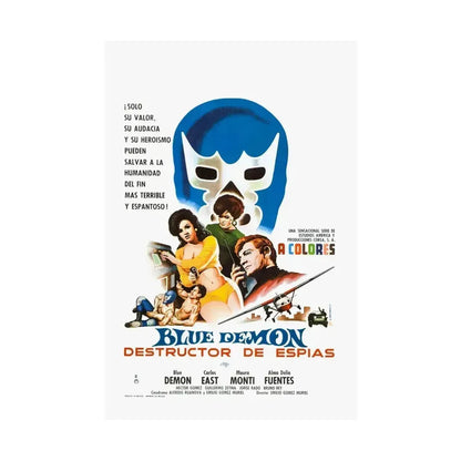 BLUE DEMON, SPY SMASHER 1968 - Paper Movie Poster - The Sticker Space