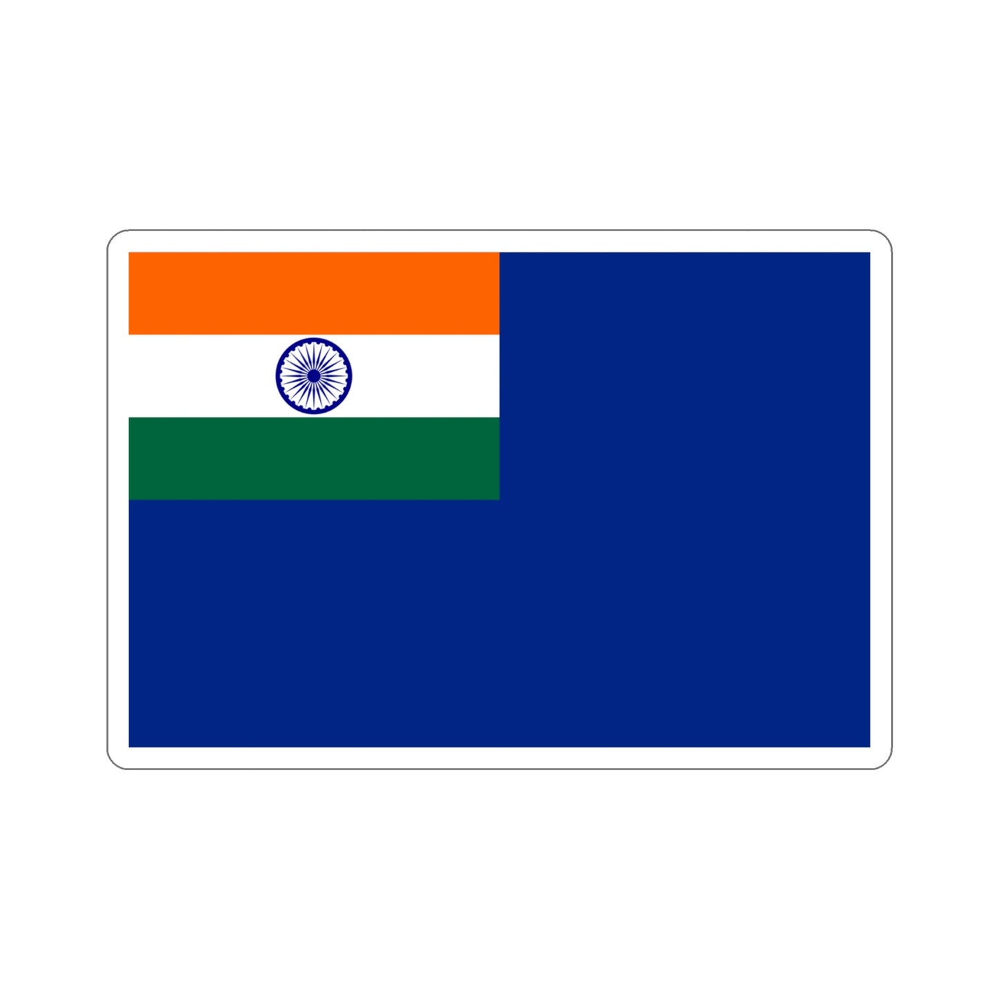 Blue Ensign of India (India) STICKER Vinyl Die-Cut Decal-4 Inch-The Sticker Space