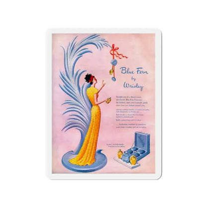 Blue Fern by Wrisley, 1948 (Magazine Illustration) Refrigerator Magnet - The Sticker Space