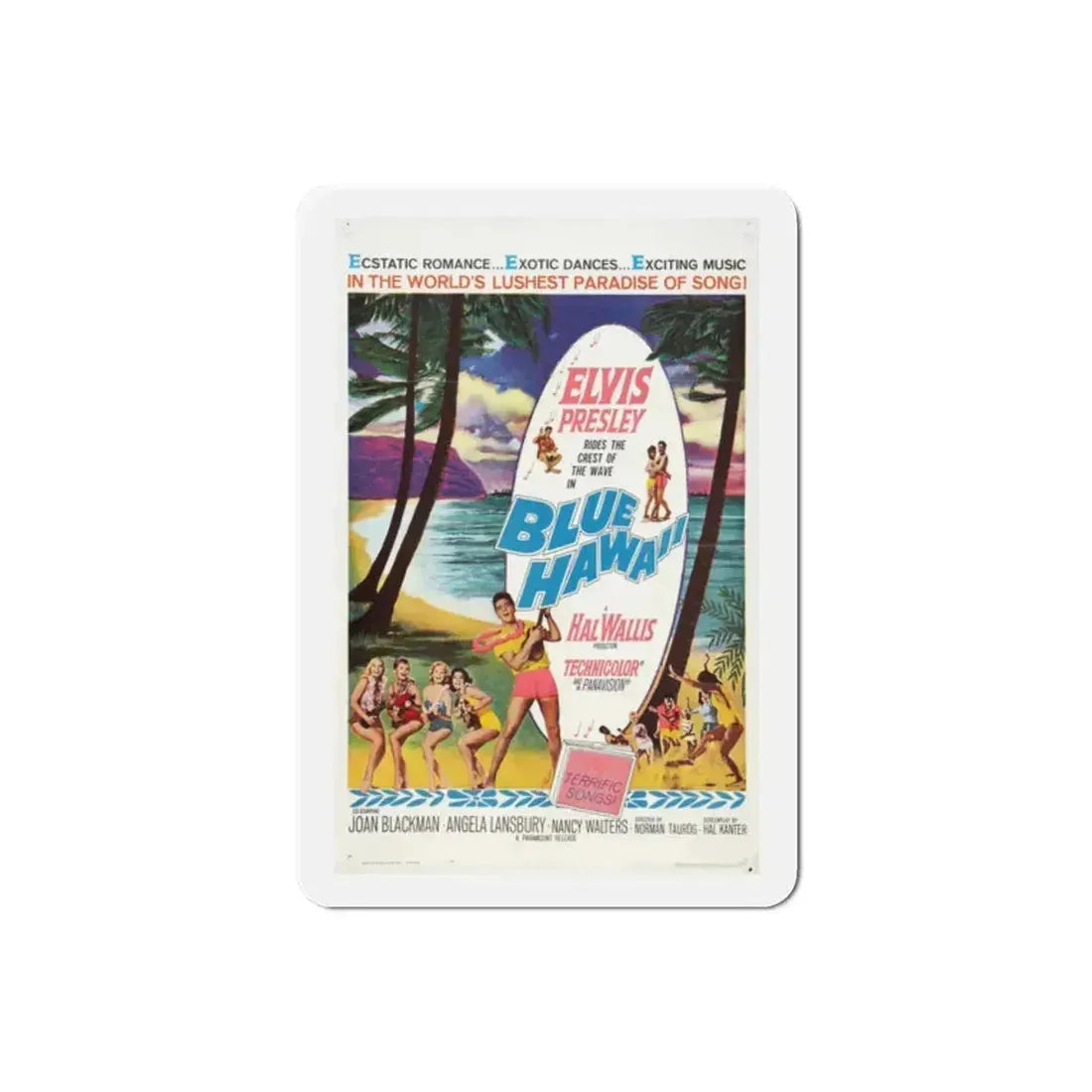 Blue Hawaii 1961 Movie Poster Refrigerator Magnet 2 Inch - The Sticker Space
