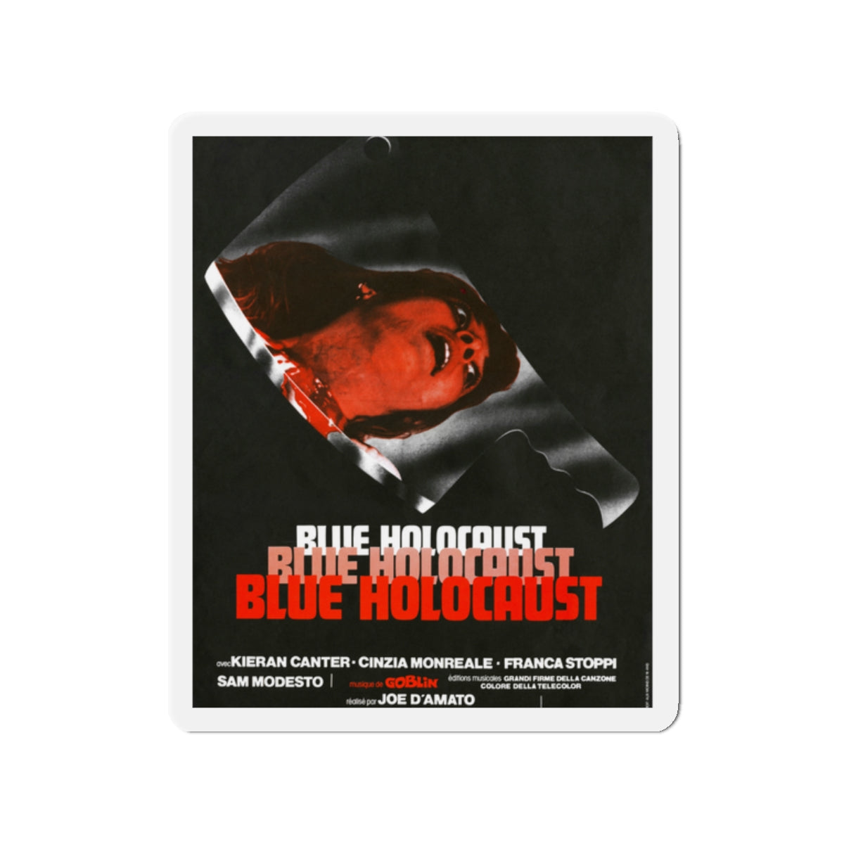 BLUE HOLOCAUST (BEYOND THE DARKNESS) 1979 Movie Poster - Die-Cut Magnet-2" x 2"-The Sticker Space