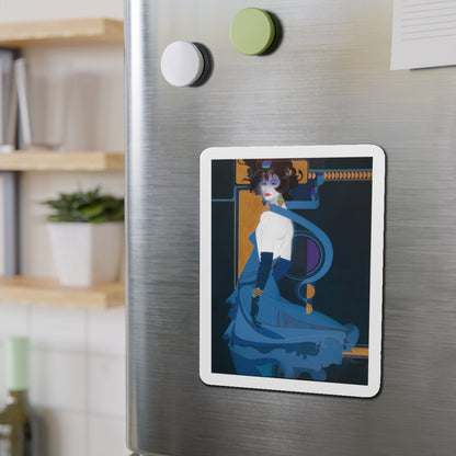 Blue Indigo (Magazine Illustration) Refrigerator Magnet-The Sticker Space