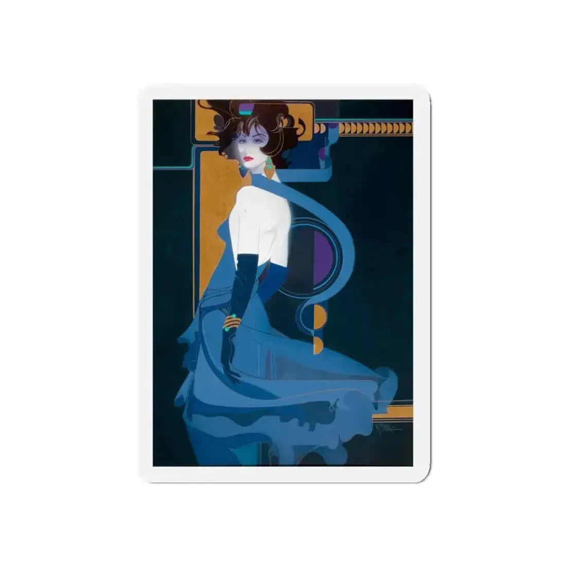 Blue Indigo (Magazine Illustration) Refrigerator Magnet - The Sticker Space