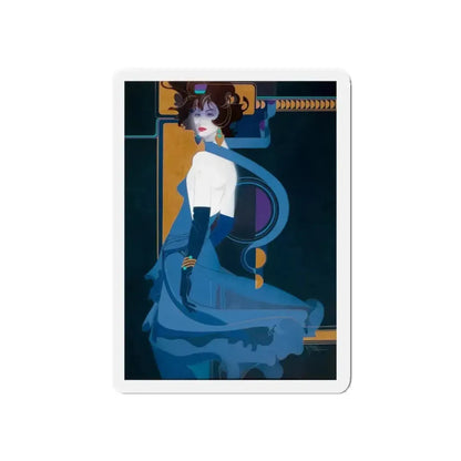 Blue Indigo (Magazine Illustration) Refrigerator Magnet - The Sticker Space