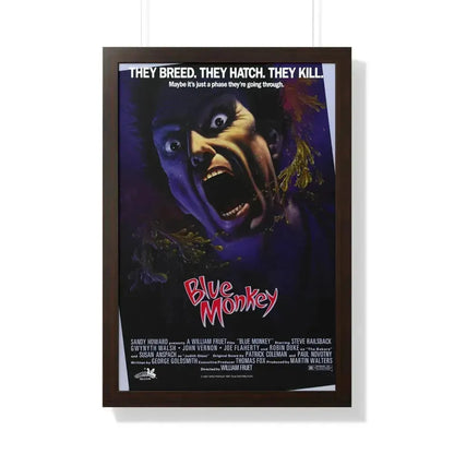 BLUE MONKEY 1987 - Framed Movie Poster 20" x 30" Walnut - The Sticker Space