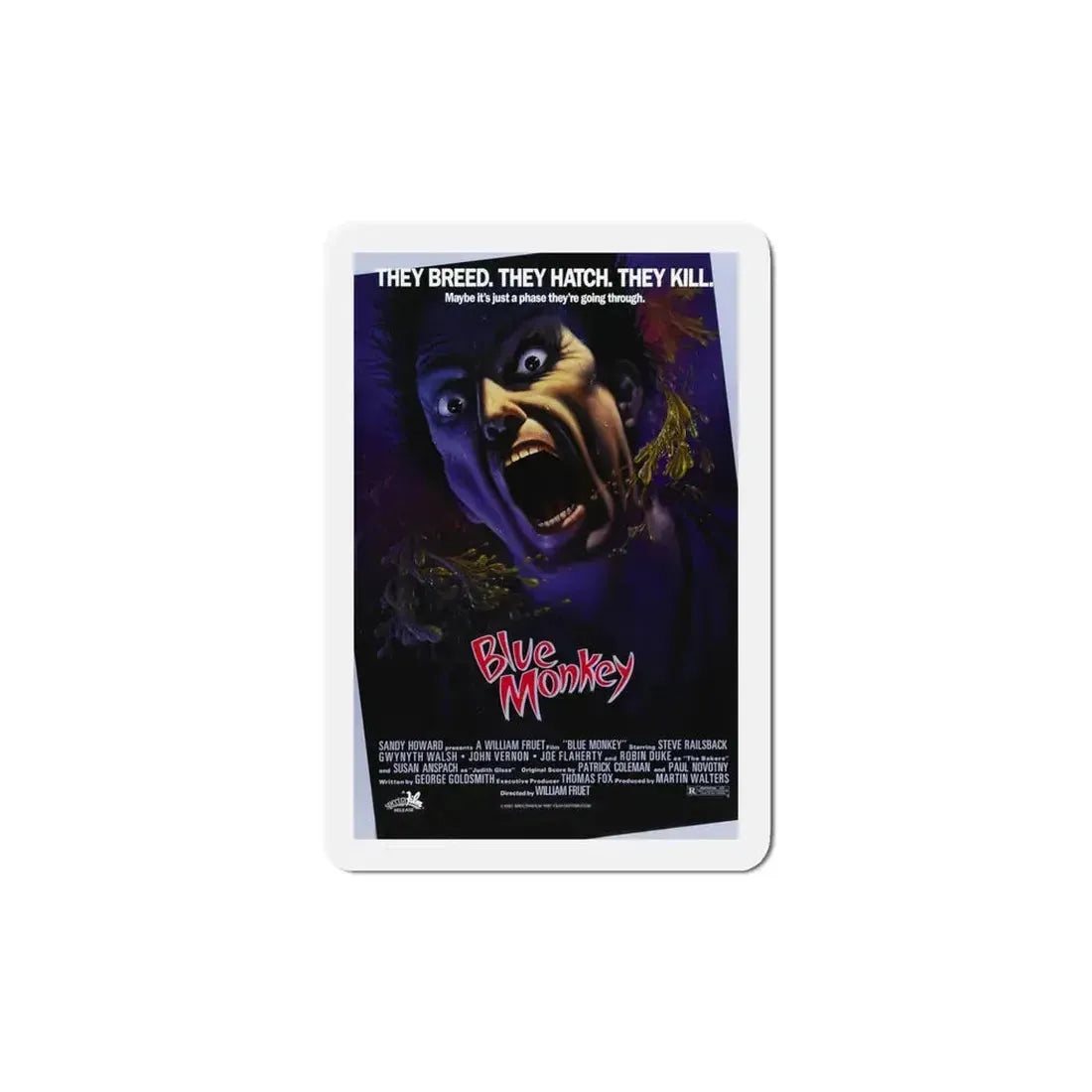 Blue Monkey 1987 Movie Poster Refrigerator Magnet 5 Inch - The Sticker Space