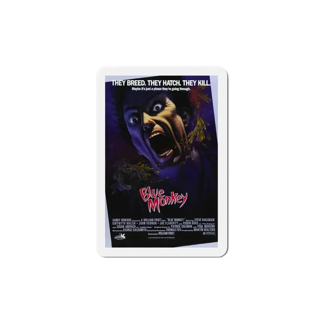 Blue Monkey 1987 Movie Poster Refrigerator Magnet 6 Inch - The Sticker Space
