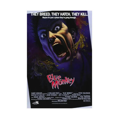 BLUE MONKEY 1987 - Paper Movie Poster - The Sticker Space