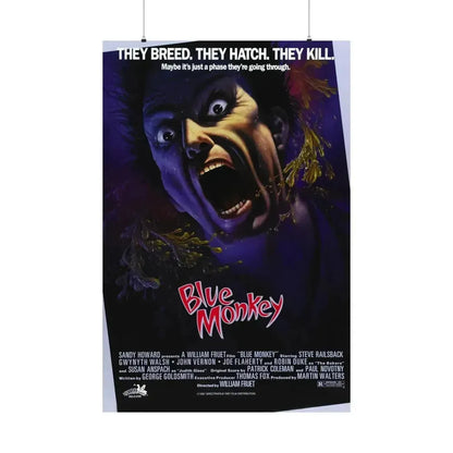 BLUE MONKEY 1987 - Paper Movie Poster - The Sticker Space