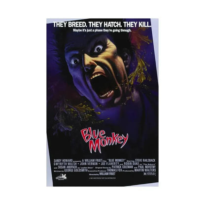 BLUE MONKEY 1987 - Paper Movie Poster - The Sticker Space