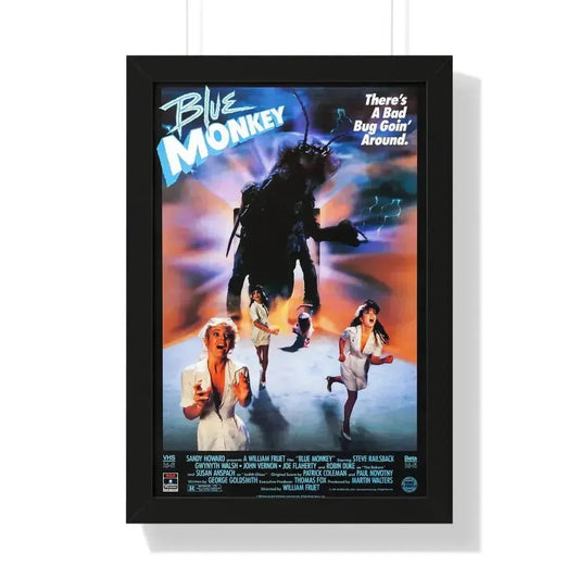 BLUE MONKEY (2) 1987 - Framed Movie Poster 16″ x 24″ Black - The Sticker Space