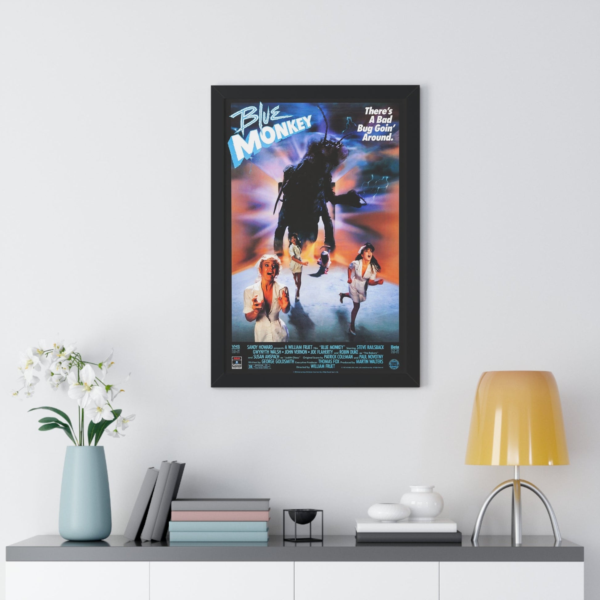 BLUE MONKEY (2) 1987 - Framed Movie Poster-The Sticker Space