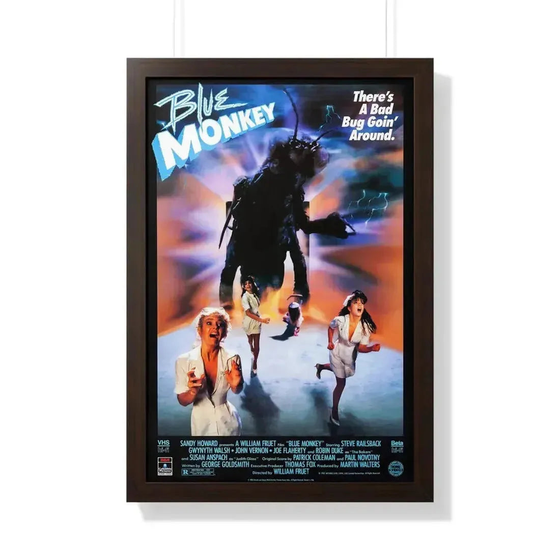 BLUE MONKEY (2) 1987 - Framed Movie Poster - The Sticker Space
