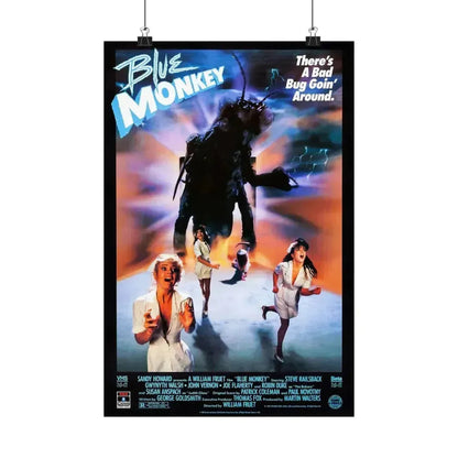 BLUE MONKEY (2) 1987 - Paper Movie Poster 12″ x 18″ Matte - The Sticker Space