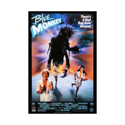 BLUE MONKEY (2) 1987 - Paper Movie Poster - The Sticker Space
