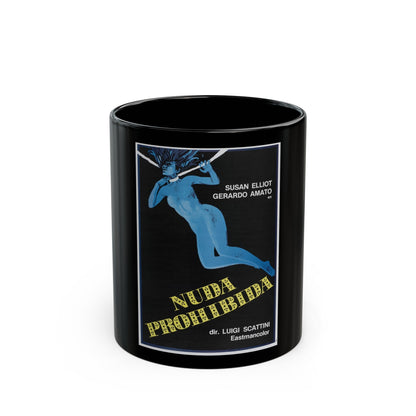 BLUE NUDE 1977 Movie Poster - Black Coffee Mug-11oz-The Sticker Space