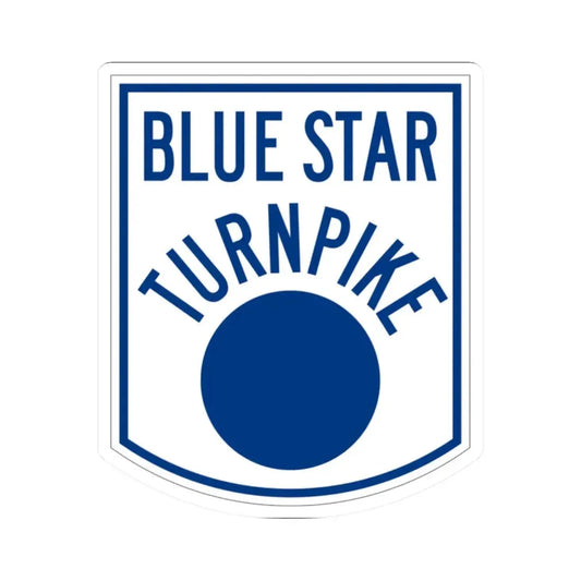 Blue Star Turnpike (New Hampshire) (Road Sign) STICKER Vinyl Kiss-Cut Decal 2 Inch White - The Sticker Space