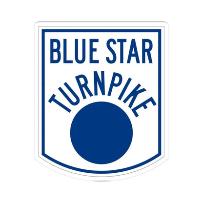 Blue Star Turnpike (New Hampshire) (Road Sign) STICKER Vinyl Kiss-Cut Decal 3 Inch White - The Sticker Space