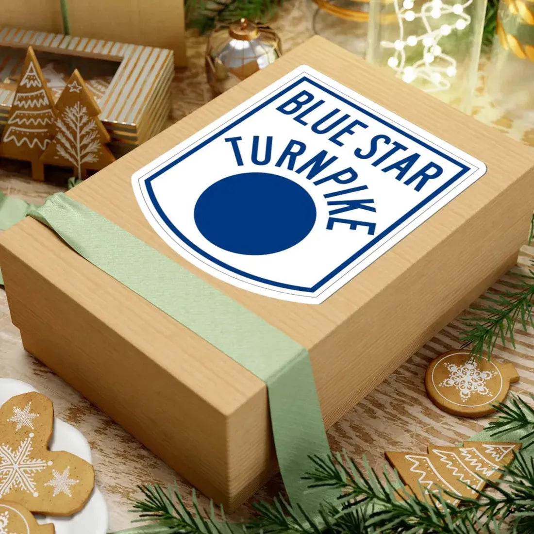 Blue Star Turnpike (New Hampshire) (Road Sign) STICKER Vinyl Kiss-Cut Decal - The Sticker Space