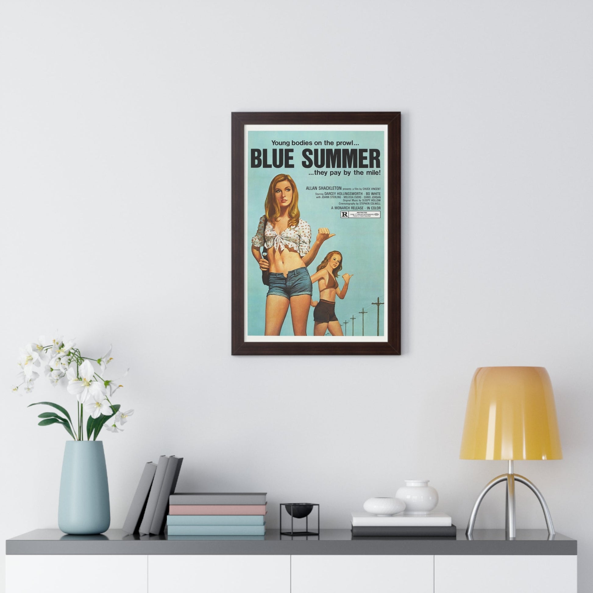 BLUE SUMMER 1973 - Framed Movie Poster-The Sticker Space