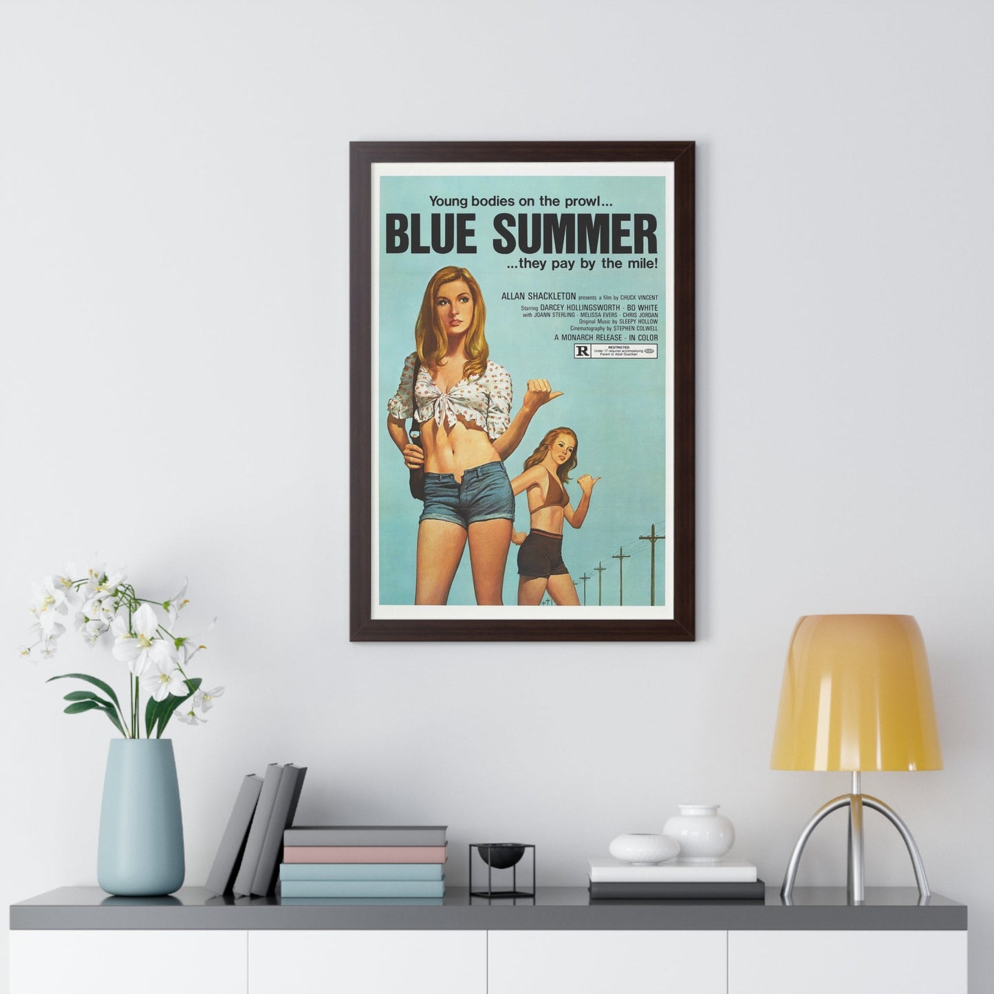 BLUE SUMMER 1973 - Framed Movie Poster-The Sticker Space