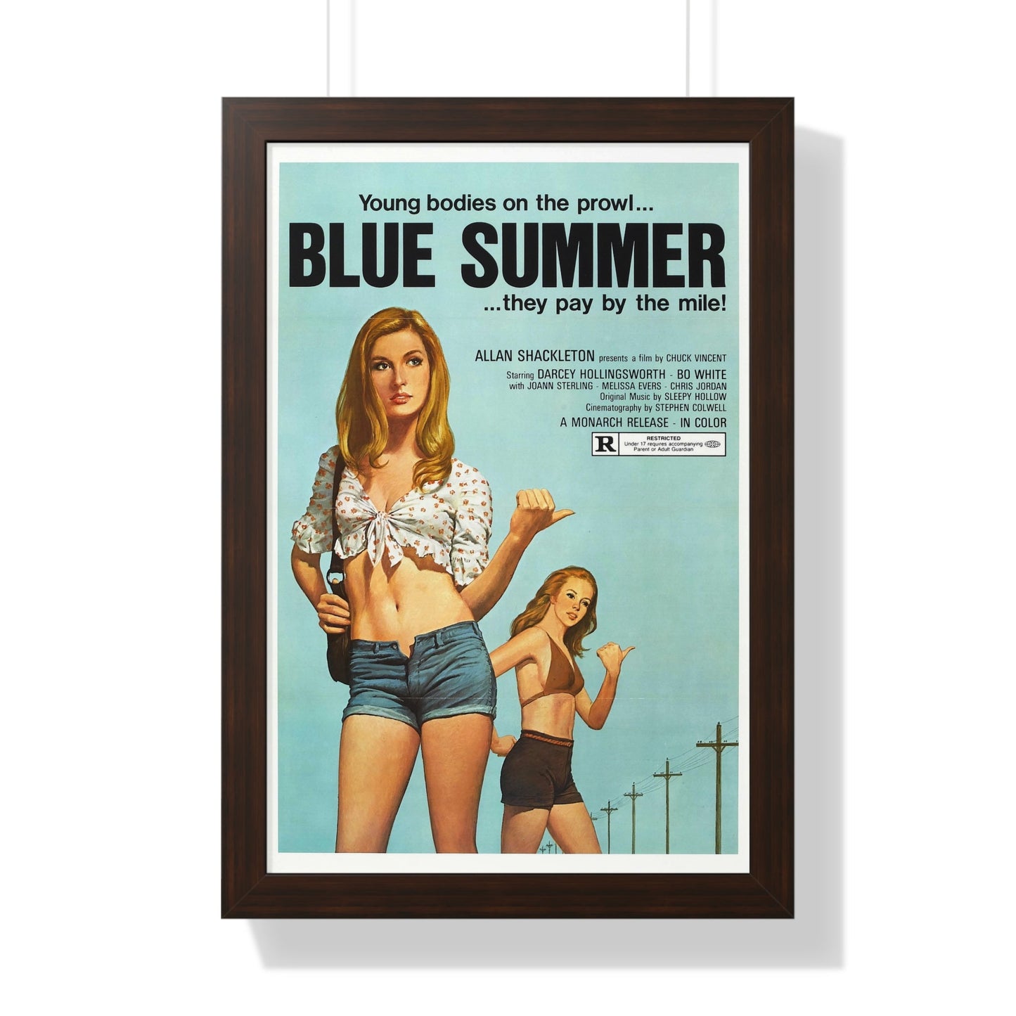 BLUE SUMMER 1973 - Framed Movie Poster-16″ x 24″-The Sticker Space