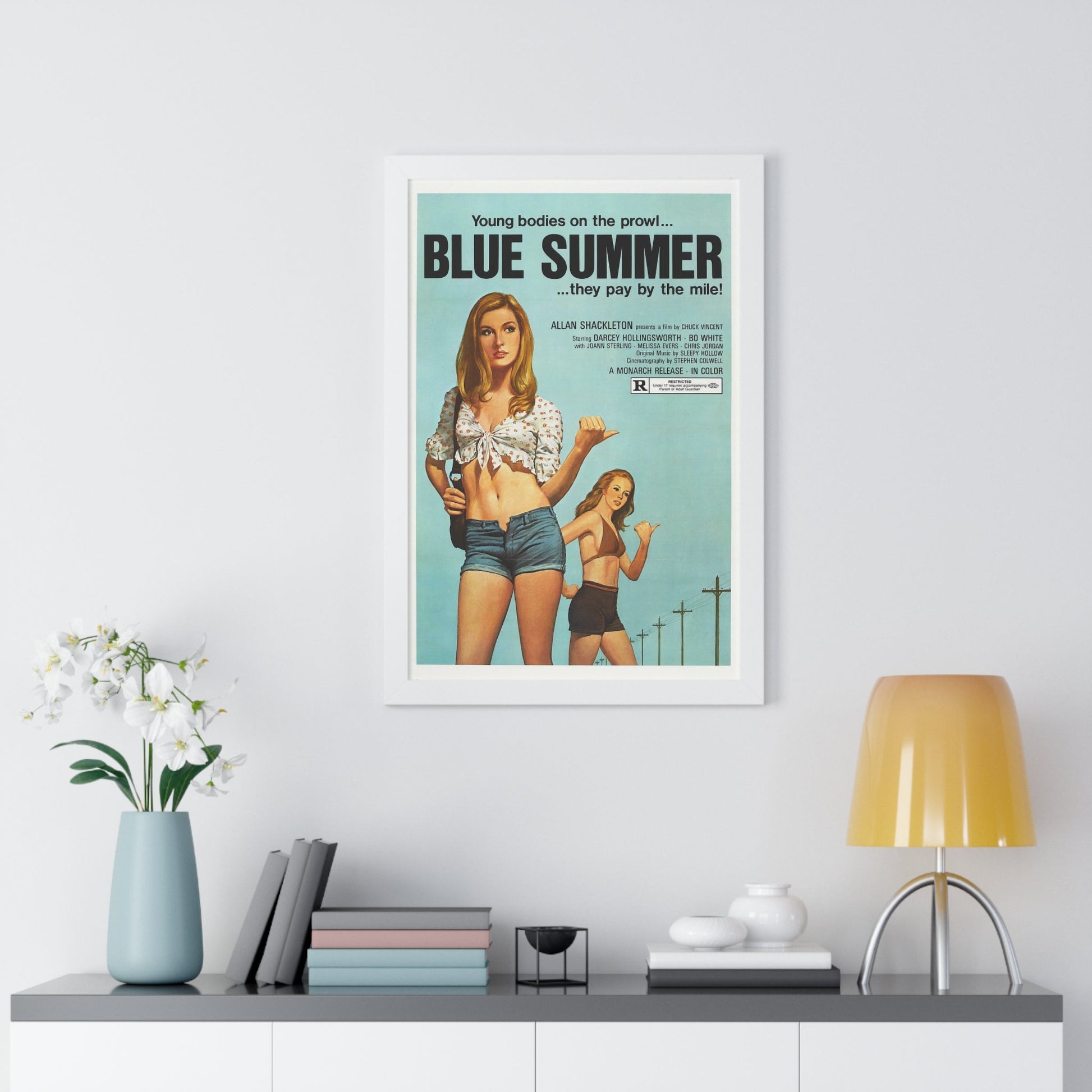 BLUE SUMMER 1973 - Framed Movie Poster-The Sticker Space