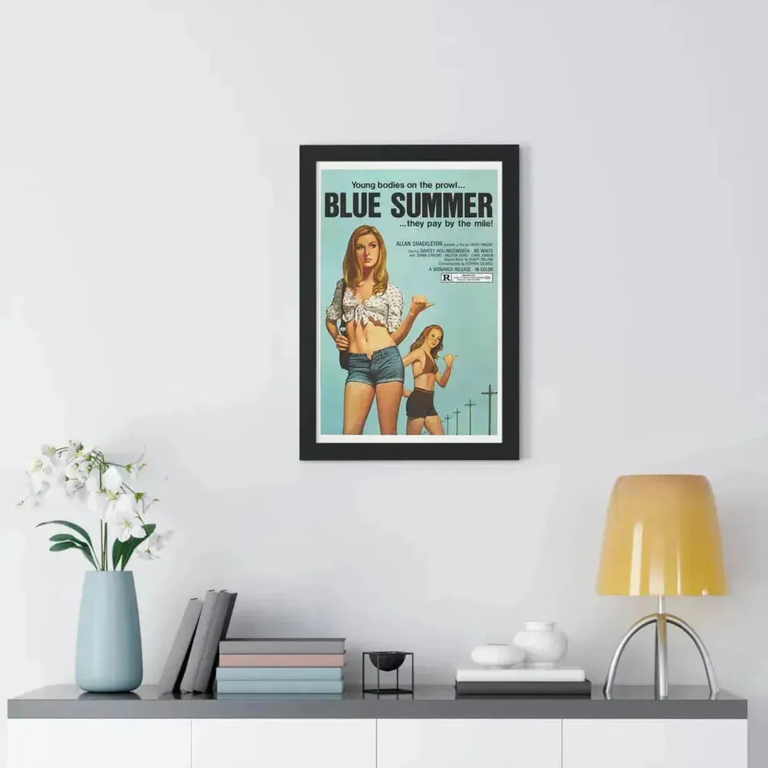 BLUE SUMMER 1973 - Framed Movie Poster - The Sticker Space