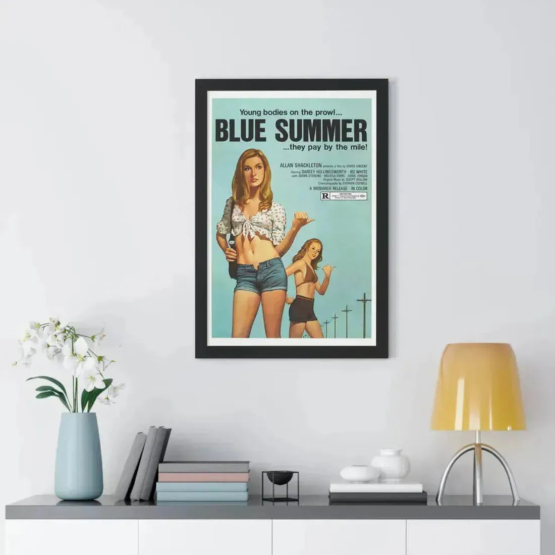 BLUE SUMMER 1973 - Framed Movie Poster - The Sticker Space