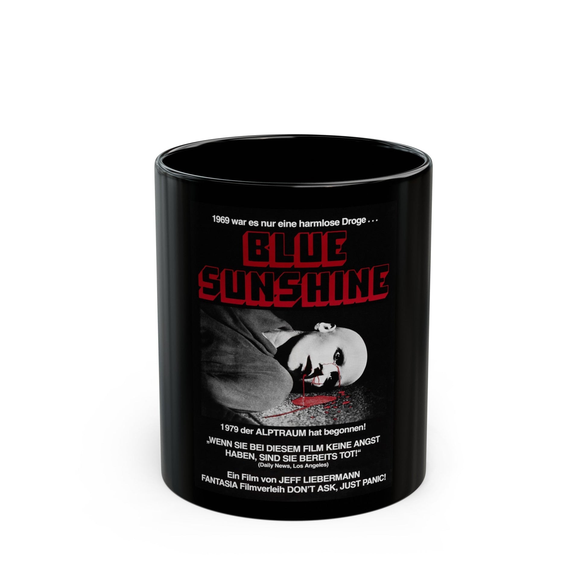 BLUE SUNSHINE (GERMAN) 1978 Movie Poster - Black Coffee Mug-11oz-The Sticker Space