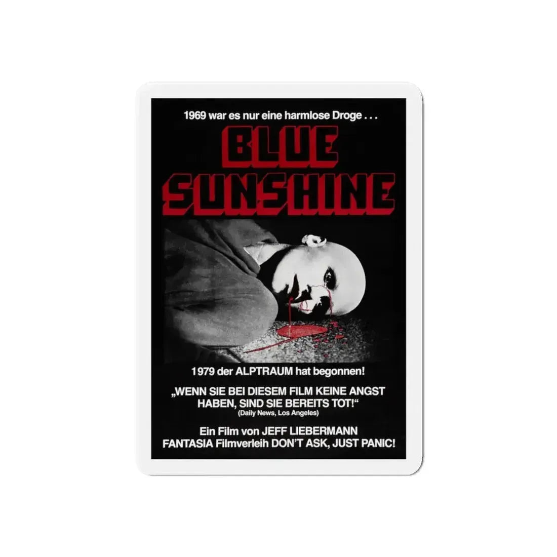 BLUE SUNSHINE (GERMAN) 1978 Movie Poster - Refrigerator Magnet 6 Inch - The Sticker Space